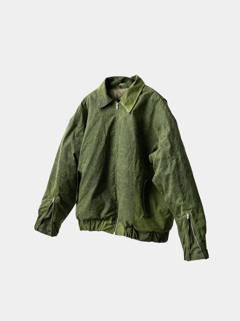 Waxed Cotton Bomber Jacket